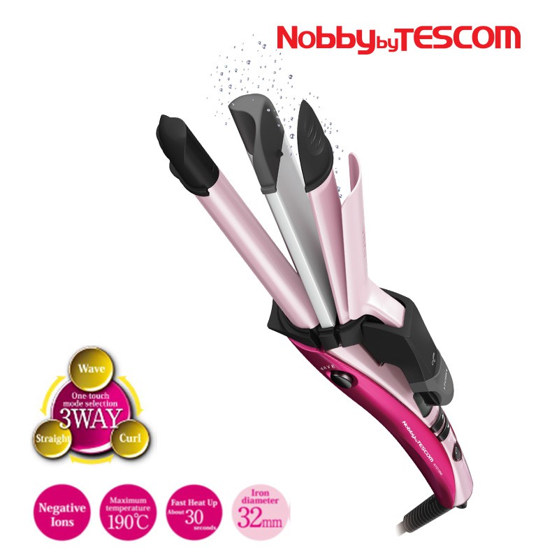 Nobby by TESCOM Ionic 3 Ways Hair Iron 3 in 1 Hair Styler รุ่น NTIR1650