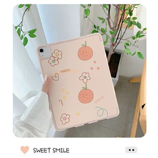 2021 Apple new ipad protective cover 10.2 leather case mini5/4 shell 9.7 orange pro10.5 flat air