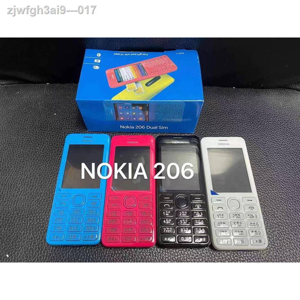 📱ใหม่📱โทรศัพท์มือถือ NOKIAรุ่น206 Dual sim classle Mobile phone Full set+4สีพร้อมส่ง รองรับ ทรู เอไอเอส