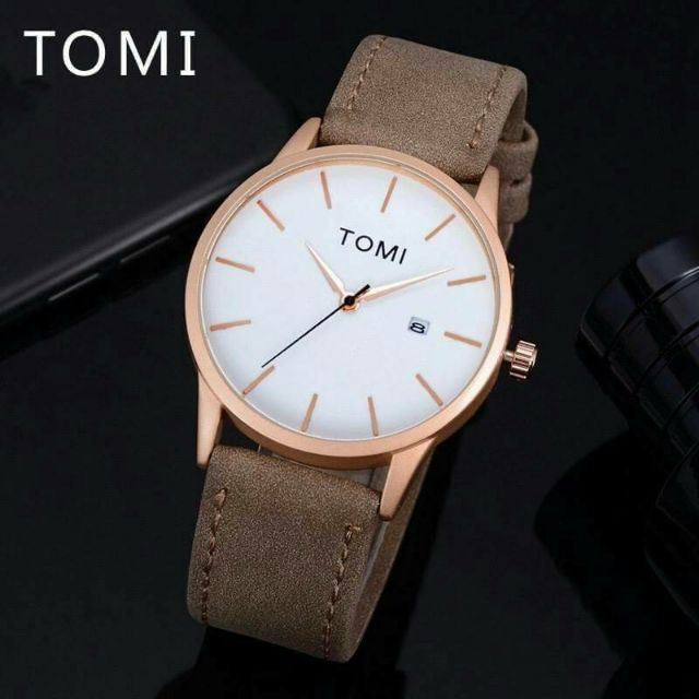 นาฬิกา casio ผู้ชาย นาฬิกาผู้หญิง TOMI(โทมิ) แท้ 
🔸️ นาฬิกาคู่รัก 🔹️ สายหนัง 🔸️ มีช่องบอกวันที่ ✅ กันน้ำ 《 พร้อมกล่