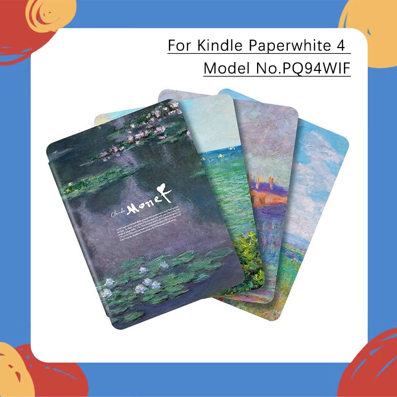 Kindle Paperwhite 4 กรณีพับได้ PU หนังสมาร์ทสําหรับ Kindle Paperwhite 10th PQ94WIF2018 พร้อมขาตั้งผู