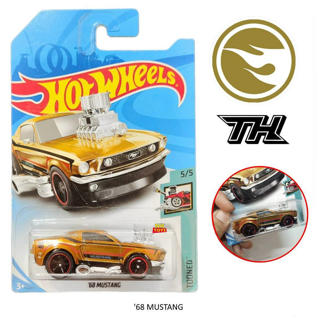 โมเดลรถเหล็ก Hotwheels : '68 MUSTANG ลิขสิทธิ์แท้ ล้อยาง STH ( SUPER TREASURE HUNT ) Hot wheels