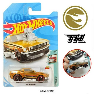 โมเดลรถเหล็ก Hotwheels : 68 MUSTANG ลิขสิทธิ์แท้ ล้อยาง STH ( SUPER TREASURE HUNT ) Hot wheels