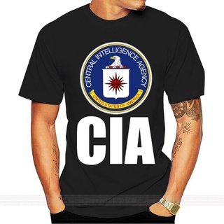 ROUND คอลูกเรือเสื้อยืดผ้าฝ้าย พิมพ์ลาย CIA Central Intelligence Agency Homeland แฟชั่นฤดูร้อน สําหรับผู้ชาย-4XL