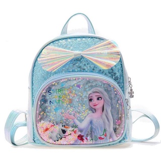 พร้อมส่ง ส่งฟรี กระเป๋าเป้สะพายหลัง กระเป๋านักเรียน ลายการ์ตูนเจ้าหญิงเอลซ่าน่ารัก สไตล์เกาหลี ตะวันตก สําหรับเด็กผู้หญิง