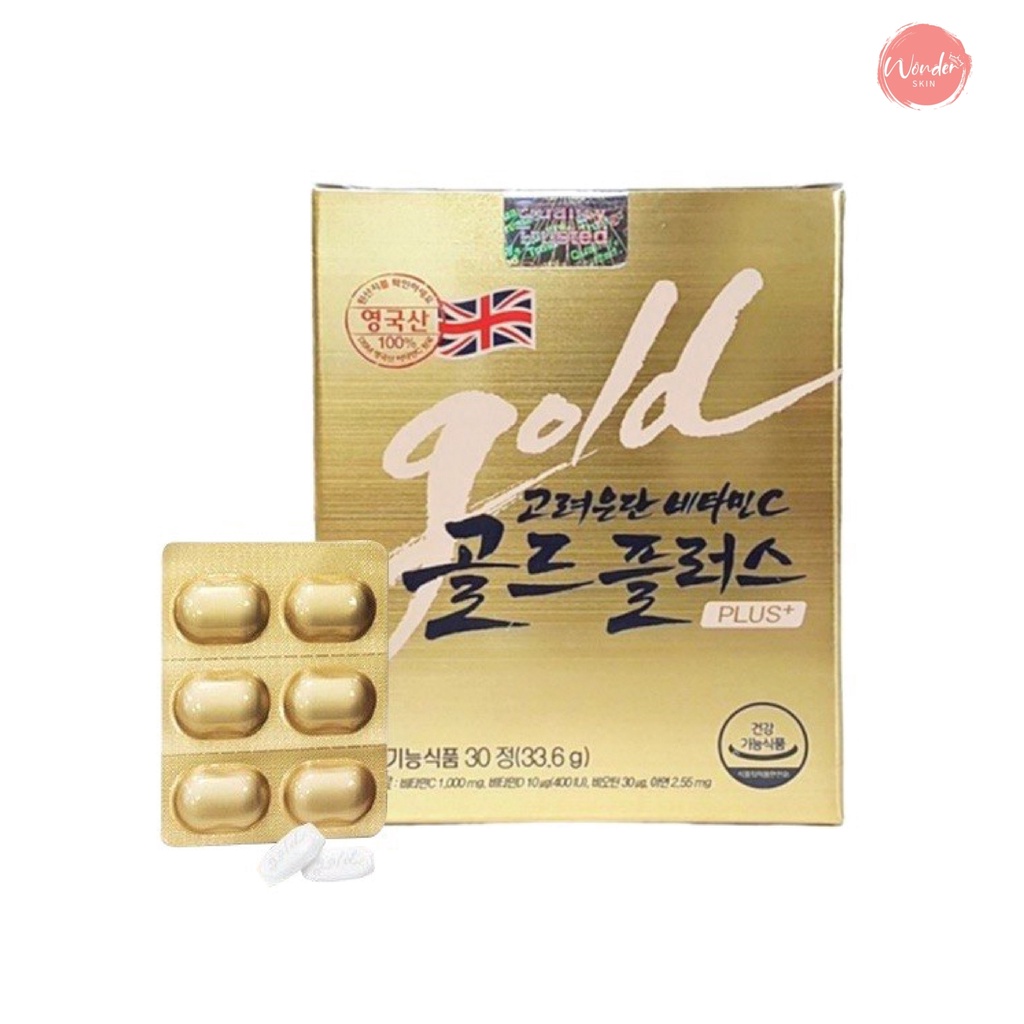 🌷(แท้💯/พร้อมส่ง)🌷 วิตามินซี อึนดัน โกลด์ Korea Eundan Vitamin C Gold Plus 30เม็ด (สีทอง)