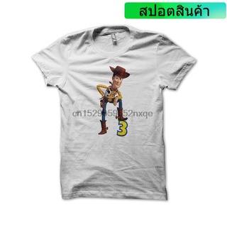 เสื้อยืด ลาย Woody สีขาว สําหรับผู้ชาย