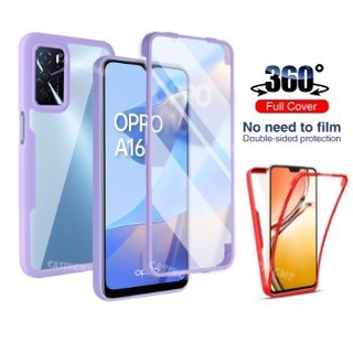 เคสโทรศัพท์มือถือ PC TPU กันกระแทก 360 องศา สําหรับ Oppo A16 A94 A74 A55 A54 4G 5G A16