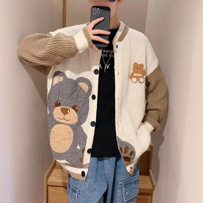 เสื้อไหมพรม เสื้อไหมพรมแขนยาวผู้ชาย ใหม่ฤดูใบไม้ร่วงและฤดูหนาวเสื้อสเวตเตอร์หนา /ขนาดใหญ่M-3XL