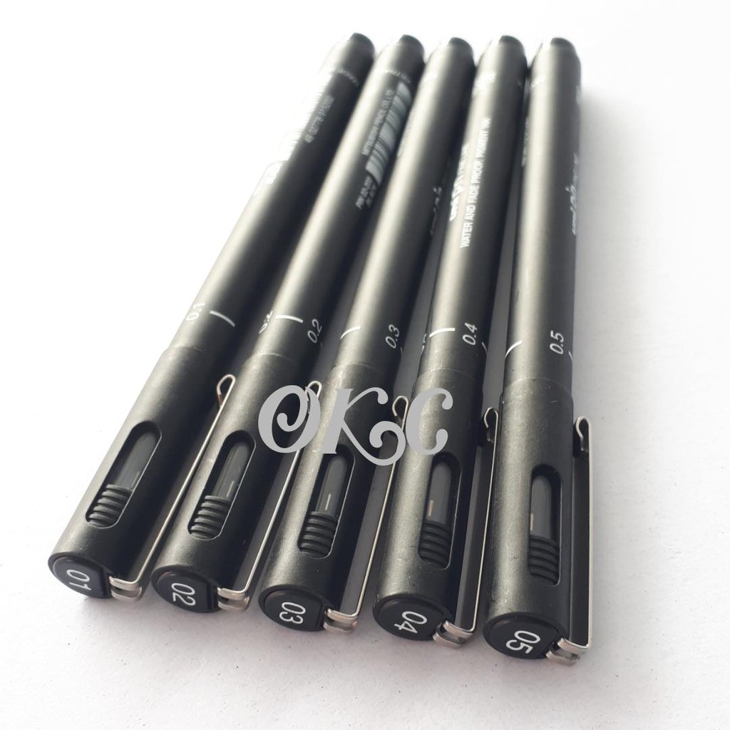 ปากกาหัวเข็มสีดำ ยูนิ PIN ( หัว 01 )