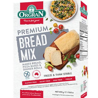 🔥*พร้อมส่ง*🔥 Orgran G/F  Premium Bread Mix 450g. แป้งทำขนมปัง คุณภาพระดับพรีเมี่ยม