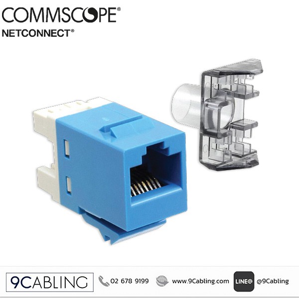 [พร้อมส่ง/NetConnect] : Commscope NetConnect 1375055-6 - RJ45 Modular Jack Cat6, SL Series, Blue