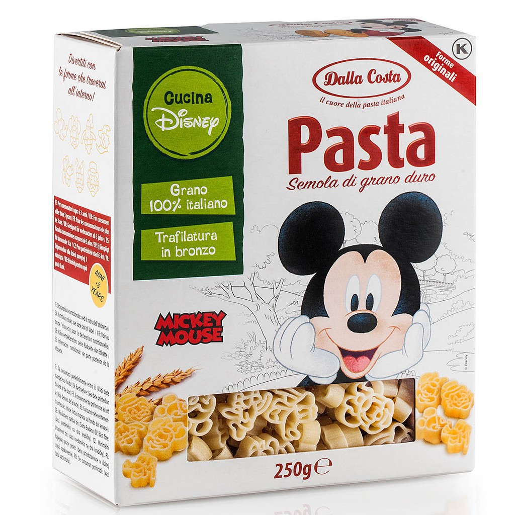 Mick Mouse Pasta Tricolor 250 g พาสต้ารูปมิกกี้เม้า