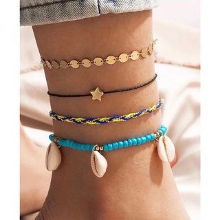 blublu Anklet set (4pcs.) เซตข้อเท้า 4 ชิ้น