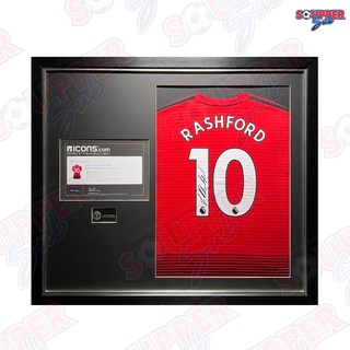 กรอบรูป เสื้อ MARCUS RASHFORD BACK SIGNED MANCHESTER UNITED 2018-19 HOME SHIRT