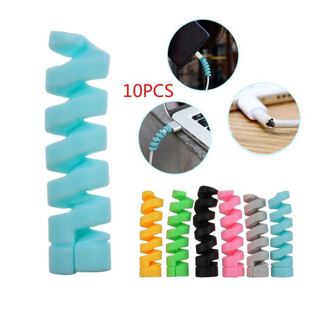 10PCS Cable Winder Biter Protector Saver Cover USB Charge