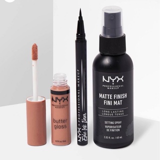 ♠️NYX เซ็ท 3 ชิ้น📣📣📣ลิปกลอส + ไลเนอร์ + setting Spray
ราคา เซ็ทละ 690.-✨✨