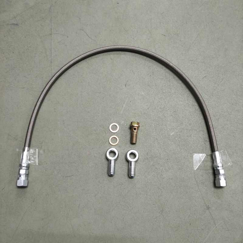ชุดสายน้ำมันเลี้ยงแกนเทอร์โบ สายถักน้ำมัน สายเลี้ยงแกนเทอร์โบ ยาว 60 ซม.TURBO D-MAX และ F55 F55v