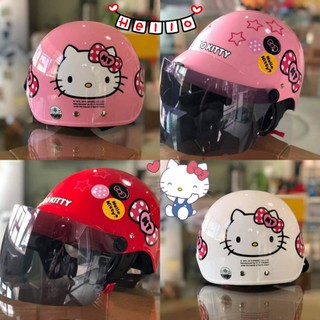 [KITT142 ลดสูงสุด80]หมวกกันน็อคคิตตี้ Hellokitty  หมวกกันน็อคเด็ก มาตราฐาน มี มอก.