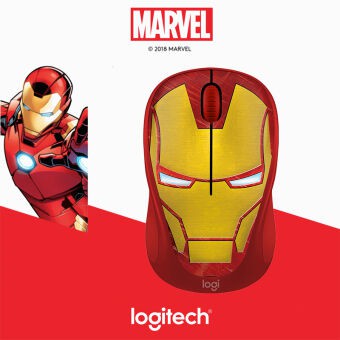 Logitech M238 Marvel Collection Wireless Cordless Mouse - Iron Man