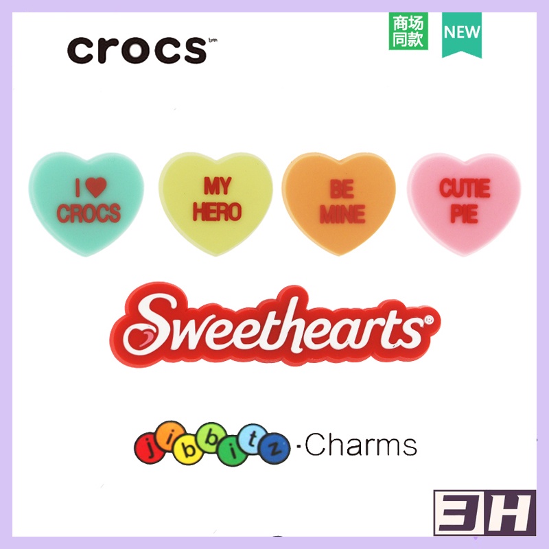 CROCS จิบบิทซ์ รูปหัวใจ เป็นหัวใจ คุณภาพสูง อุปกรณ์เสริม สําหรับรองเท้า Croc jibbitz