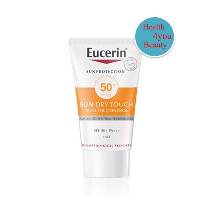 eucerin sun dry touch acne oil control face spf 50 pa   