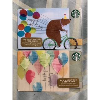 Starbucks cards Happy Birthday 2 ใบ 90.-