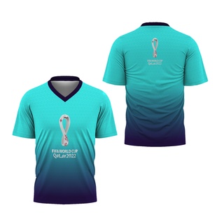 เสื้อยืด คอวี พิมพ์ลาย Mainmedia - World Cup Qatar สําหรับผู้ชาย 2022