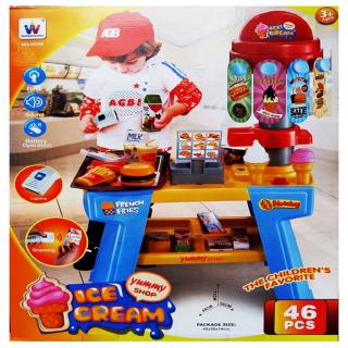 Worktoys ชุดจำลอง ร้านขายแฮมเบอร์เกอร์ Hamburger ร้านไอศครีม  Ice Cream Yummy Shop มีเสียง มีไฟorktoys ชุดจำลอง ร้านขายแ