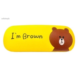 กล่องแว่นตา ลายการ์ตูน BROWN   ... FASHION GLASSES BOX (Glasses case) ลาย I  AM  BROWN   YELLOW น่ารัก น่าใช้งาน ผลิตจาก