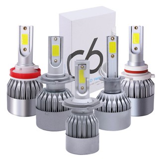 หลอดไฟหน้ารถยนต์ C 6 Led H 11 H 1 H 4 H 7 Hb 3 Hb 4 9006 9005 H 3 2 ชิ้นไฟหน้า