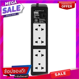 รางปลั๊กไฟ 4 ช่อง UNIC C404 2 ม. ปลั๊กพ่วง POWER STRIP UNIC C404 4-OUTLET 2M