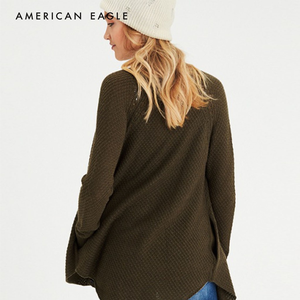American Eagle Waffle Knit Shirttail Cardigan à¹€à¸ª à¸­ à¸„à¸²à¸£ à¸
