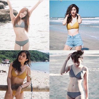 Triangle Bikini ทูพีชฟรีไซส์ อก30-34 สะโพก 32-37 ขายเป็นเซท