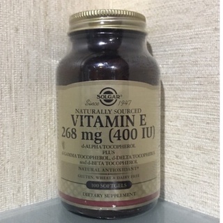 (((พร้อมส่ง))) Solgar Vitamin E (400 IU) 100 Softgels