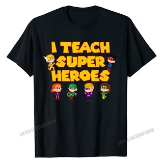 เสื้อผ้าผชเสื้อยืด ผ้าฝ้าย พิมพ์ลาย I Teach Superheroes น่ารัก ของขวัญวันครู สไตล์คลาสสิก สําหรับผู้ชายS-5XL