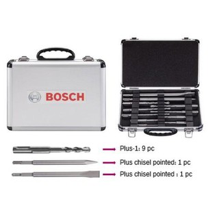 BOSCH ชุดดอกสว่านโรตารี่ SDS-Plus พร้อมกระเป๋า 2608578765