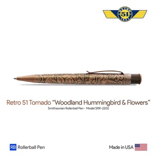 Retro 51 Tornado "Woodland Hummingbird &amp; Flowers" Smithsonian Rollerball Pen - ปากกาโรลเลอร์บอลล์เรโทร 51 ทอร์นาโด