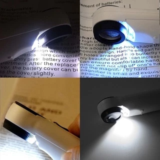 Kiprun 40x แว่นขยายแว่นขยายเลนส์อะคริลิค 2 ไฟ LED แว่นขยายมือถือ Loupe อะคริลิคเลนส์แก้ว Loupe เครื่องประดับแผงวงจรซ่อมเครื่องมือ
