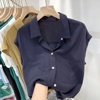 Bh เสื้อเบลาส์ แขนสั้น ลําลอง เข้ากับทุกการแต่งกาย แฟชั่นฤดูร้อน สําหรับผู้หญิง