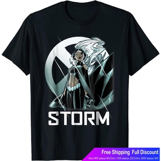 เสื้อยืดลำลอง Marvel X-Men Storm The Calm Before Profile Graphic T-Shirt Mens Marvel Avengers