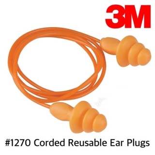 ปลั๊กอุดหูลดเสียง (Ear Plug) 3M 1270 NRR 24 dB   3M แท้ 100%