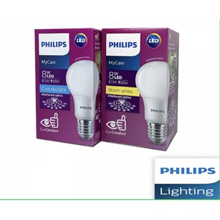 หลอดไฟถูก !! Philips หลอดไฟ LED Bulb MyCare 12W E27 แสงขาว/แสงวอมไวท์ Cool daylight ถนอมสายตา