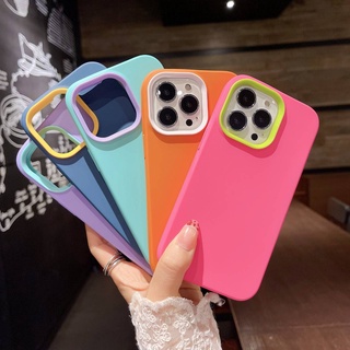 เคสประกบสีพื้นมาใหม่  เคสประกบสีพื้นมาใหม่  TPU แบบแข็ง สำหรับรุ่น 14/14PRO 14 PROMAX 13/13PRO  #028