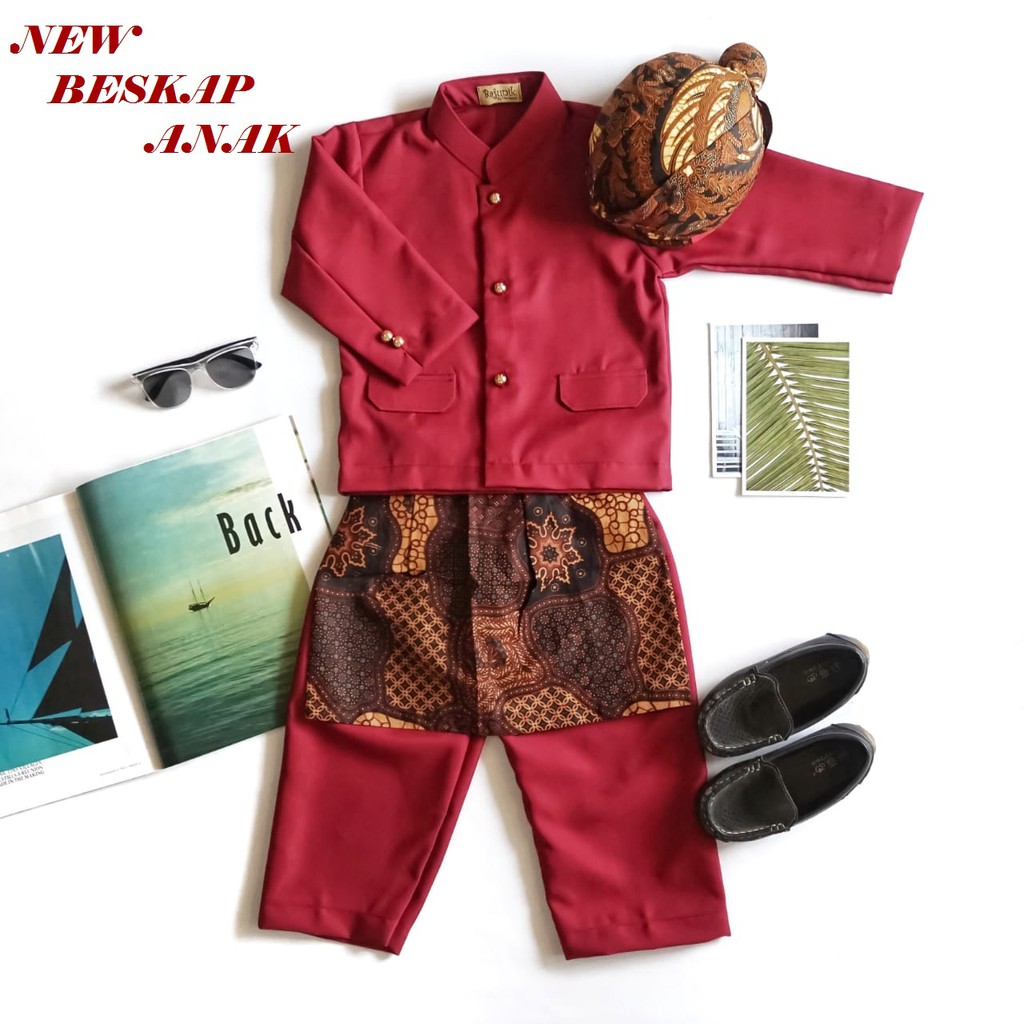 BAJUNIK_PRODUSEN BASOFI CHILDRENS/CHILDRENS TRADITIONAL CLOTHES/JAVA TITIONAL CLOTHES/PHOTOS/MAROON 