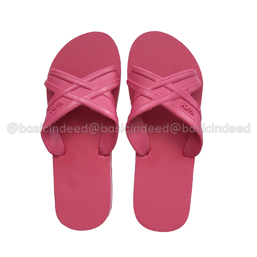 Puppa แท้ 💯% ปุ๊บป้า รองเท้าแตะ รุ่นหูไขว้ แบบสวม สีแดงอมชมพู ออกใบกำกับภาษีได้