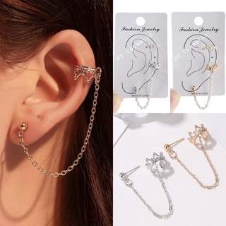 🇹🇭 ear cuff 🇹🇭 NT 🌈งานไข่มุก 2 ชิ้น ต่างหู เกี่ยวหู ต่างหนูหนีบ เกาหลีมาก ต่างหูเกี่ยว สไตล์เกาหลี