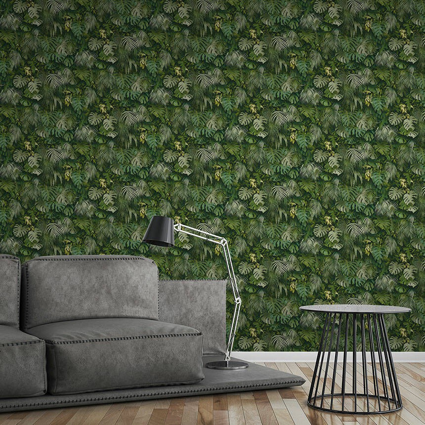 MDwallpaper วอลเปเปอร์ติดผนังชนิดทากาว TRENDWALL ลายใบไม้ NO.37280-2
