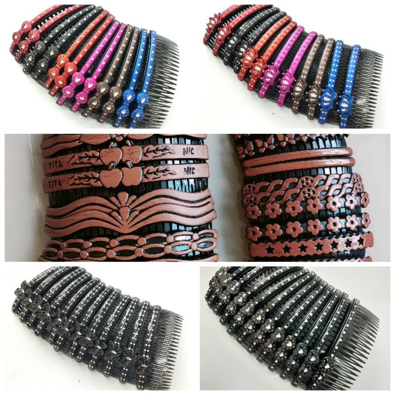 หวีสับ ลายไม้ คละลาย ราคาถูก 12 อัน 85/75 บาท