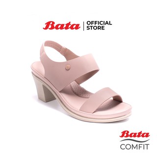 Bata Comfit รองเท้าเพื่อสุขภาพส้นสูงรัดส้น  มีสายรัด รองรับน้ำหนักเท้าได้ดี สวมใส่ง่าย สูง 2.5 นิ้ว สำหรับผู้หญิง รุ่น Cinta สีชมพู 7615624